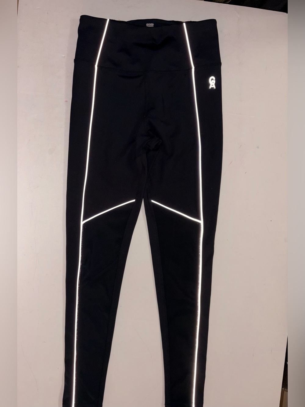 Good American reflective piping workout leggings size 2/medium